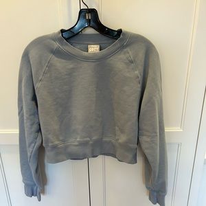 Blue crewneck sweatshirt
